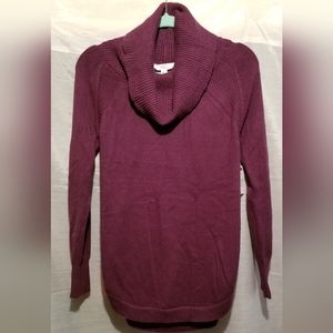 Women's time tru long Sleeve cowl neck Top Size Small 4-6 color Burgundy
